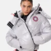 Adidas X Moon Boot Silver Puffer Jacket