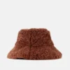 Brown Furry Bucket Hat
