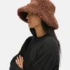 Brown Furry Bucket Hat