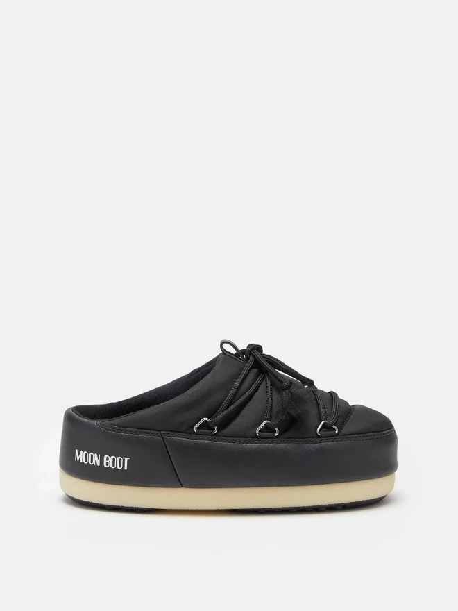 Evx Black Nylon Mules Evx Black Nylon Mules