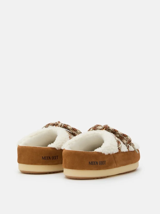 Evx Brown Shearling Mules Evx Brown Shearling Mules