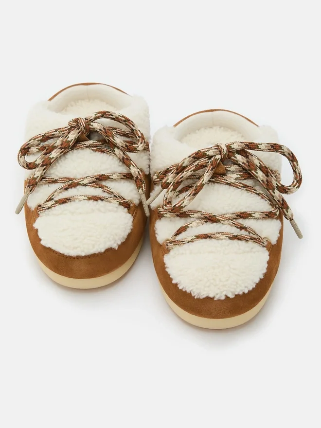 Evx Brown Shearling Mules Evx Brown Shearling Mules