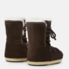 Evx Dark Brown Suede & Shearling Boots Evx Dark Brown Suede & Shearling Boots