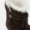 Evx Dark Brown Suede & Shearling Boots Evx Dark Brown Suede & Shearling Boots