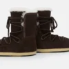 Evx Dark Brown Suede & Shearling Boots Evx Dark Brown Suede & Shearling Boots