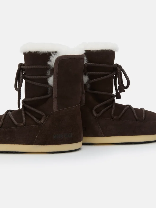 Evx Dark Brown Suede & Shearling Boots Evx Dark Brown Suede & Shearling Boots