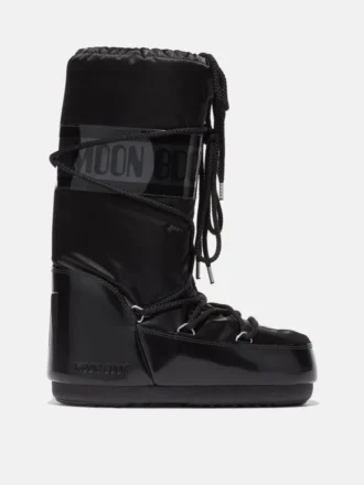 Icon Glance Black Satin Boots