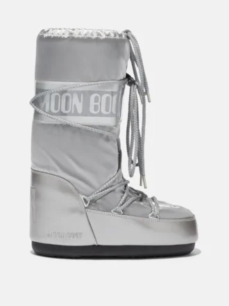 Icon Glance Silver Satin Boots