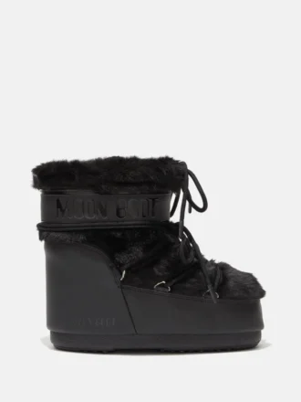 Icon Low Black Faux-Fur Boots