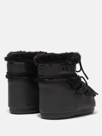 Icon Low Black Faux-Fur Boots
