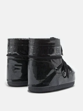 Icon Low Black Glitter Boots