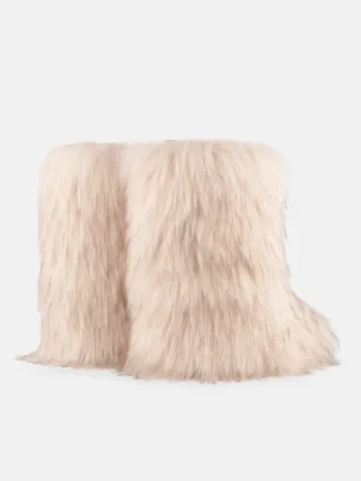 Jacquemus + Moon Boot Icon Yeti Mid Cream Boots