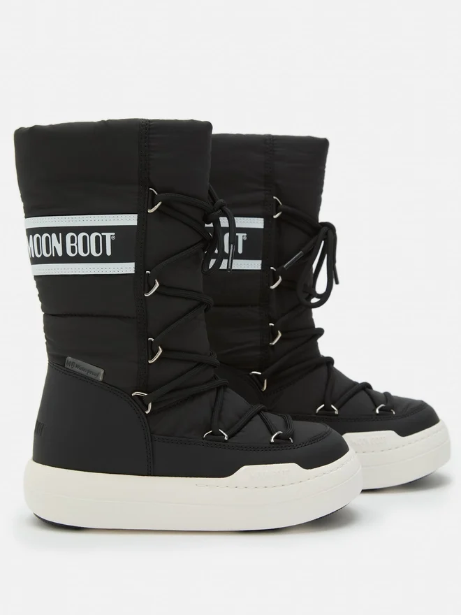 Junior Park Black Tube Lace Boots Junior Park Black Tube Lace Boots