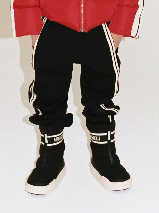 Junior Park Black Zip High Boots Junior Park Black Zip High Boots