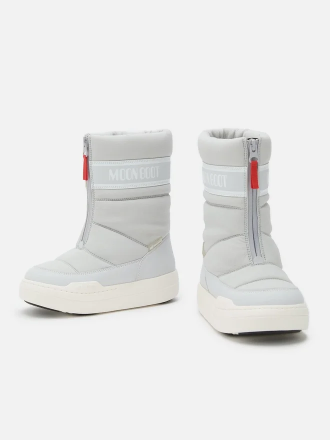 Junior Park Grey Zip High Boots Junior Park Grey Zip High Boots