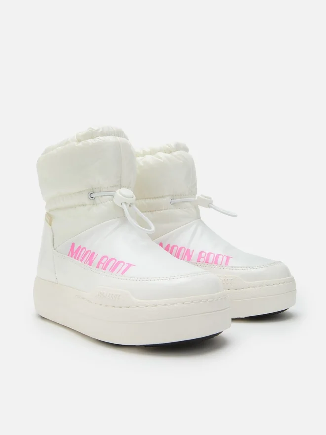 Junior Park Tube White Glitter Mid Boots Junior Park Tube White Glitter Mid Boots