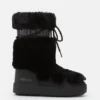 Ltrack Black Faux-Fur High Boots