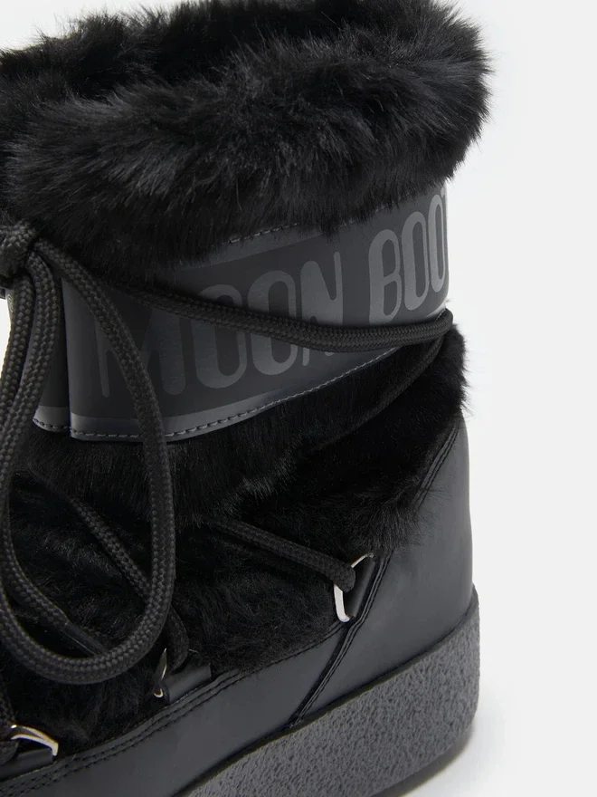 Ltrack Low Black Faux-Fur Boots Ltrack Low Black Faux-Fur Boots