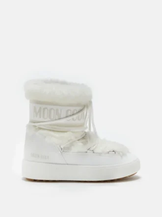 Ltrack Low White Faux-Fur Boots