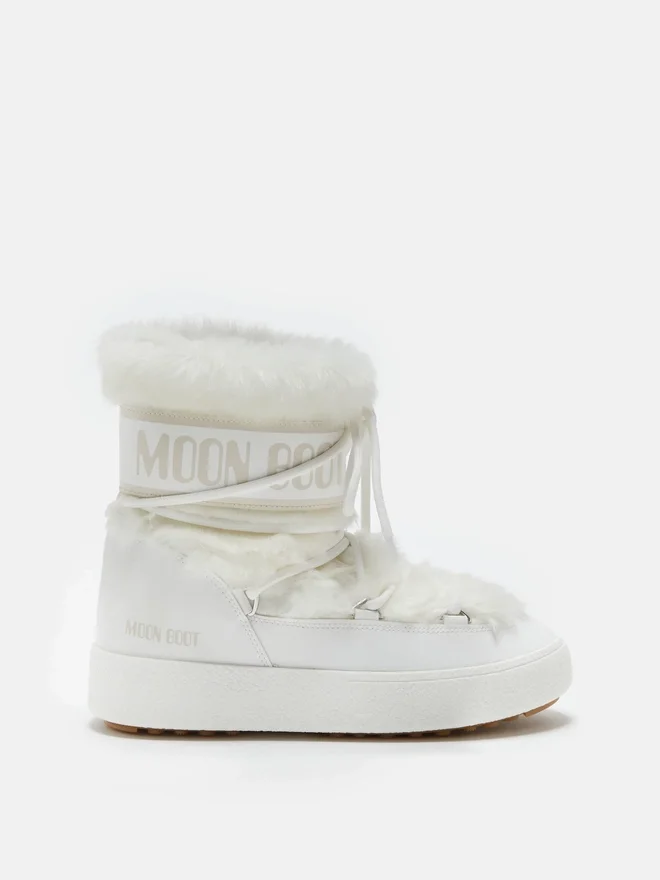 Ltrack Low White Faux-Fur Boots Ltrack Low White Faux-Fur Boots