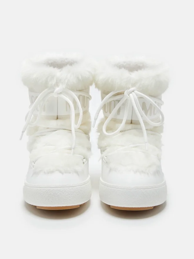 Ltrack Low White Faux-Fur Boots Ltrack Low White Faux-Fur Boots