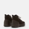 Mezzaluna Dark Brown Suede Lace up Mid Boots