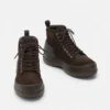 Mezzaluna Dark Brown Suede Lace up Mid Boots