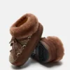 Moon Boot X Guest in Residence Evx Chalet Cocoa Faux Fur Mules