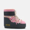 Moon Boot X Guest in Residence Icon Low Grey & Rose Beaded Suede Boots