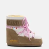 Moon Boot X Guest in Residence Icon Low Honey & White Sand Beaded Suede Boots