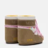 Moon Boot X Guest in Residence Icon Low Honey & White Sand Beaded Suede Boots