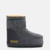 Moon Boot X Guest in Residence Icon Low No Lace Grey Knit Boots