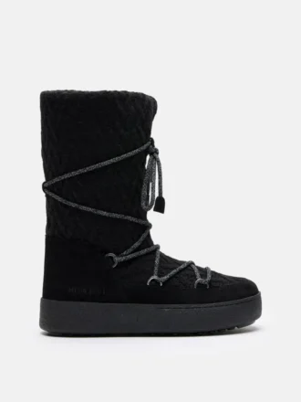 Moon Boot X Guest in Residence Ltrack Black Knit Boots Moon Boot X Guest in Residence Ltrack Black Knit Boots