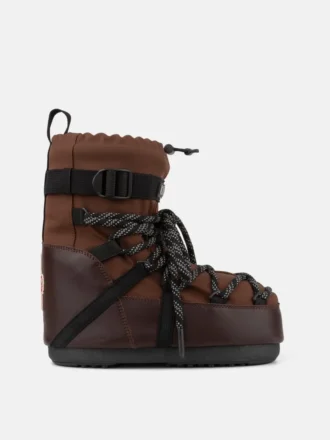 Moon Boot X Moncler Grenoble Icon Low Mocha Brown Boots