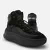 Moon247 Black Xlace Mid Sneakers