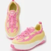 Moon247 Xlace Yellow & Pink Sneakers
