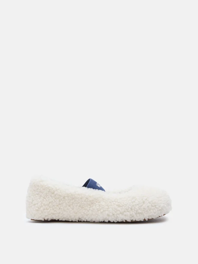 Shearling White Ballerinas Shearling White Ballerinas