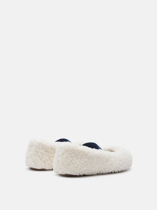 Shearling White Ballerinas Shearling White Ballerinas