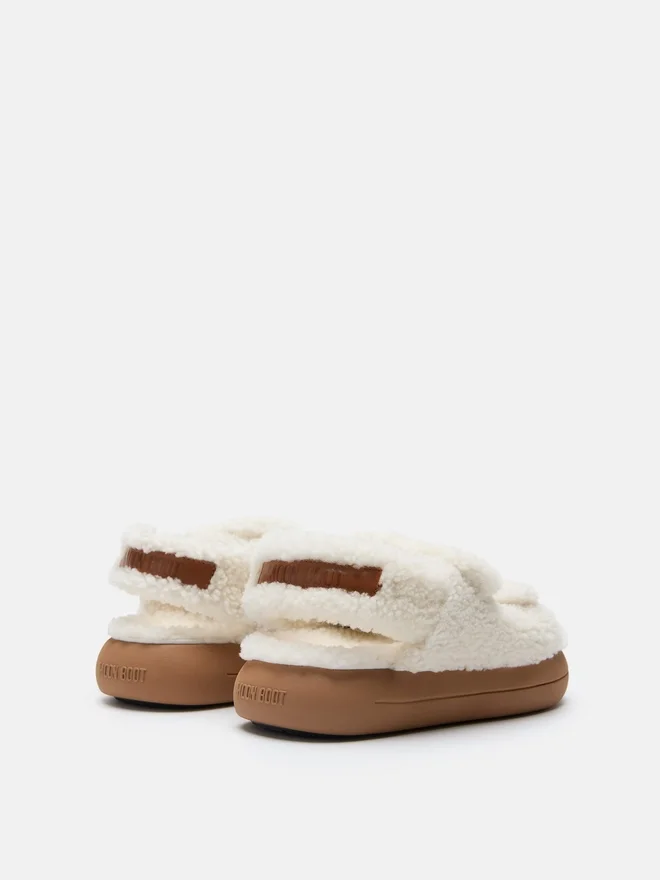 Shearling White Sandals Shearling White Sandals
