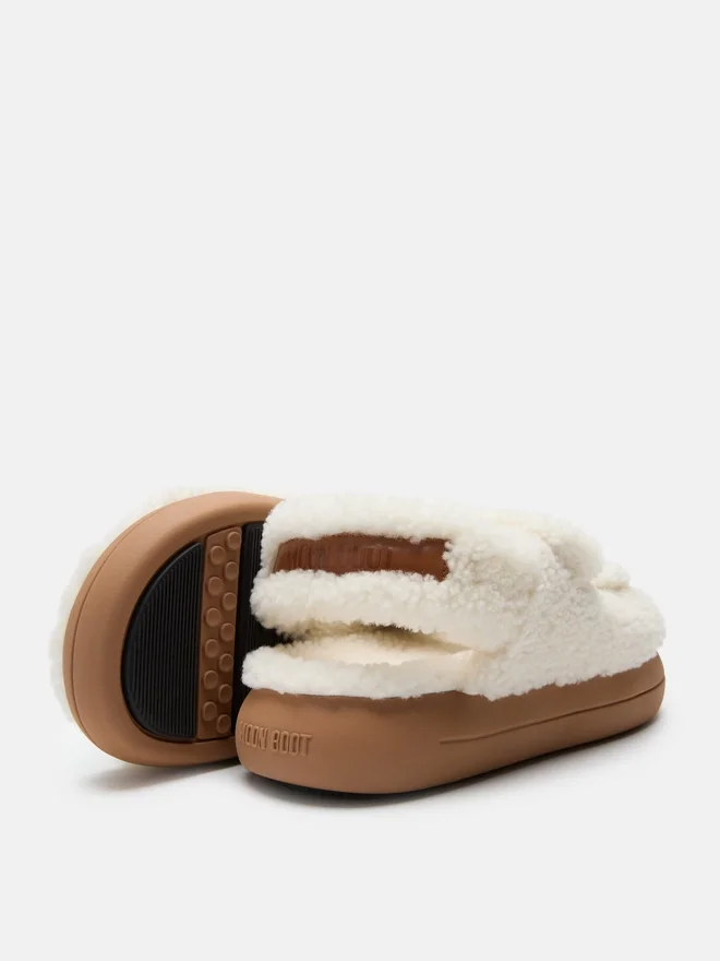 Shearling White Sandals Shearling White Sandals